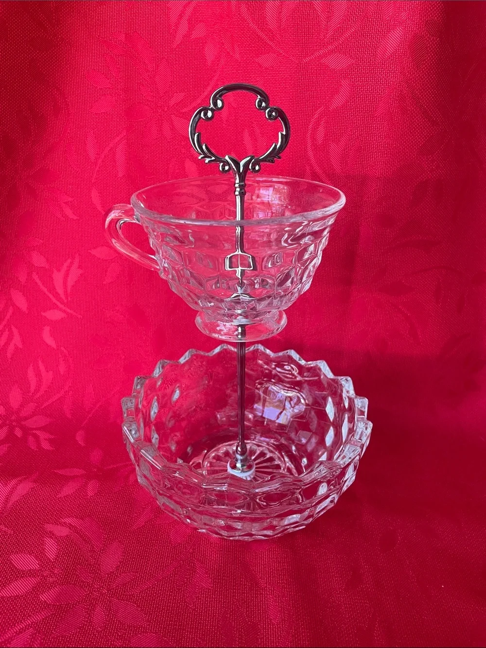 Clear Glass 2-Tier Dessert Stand - Elegant Serving Display
